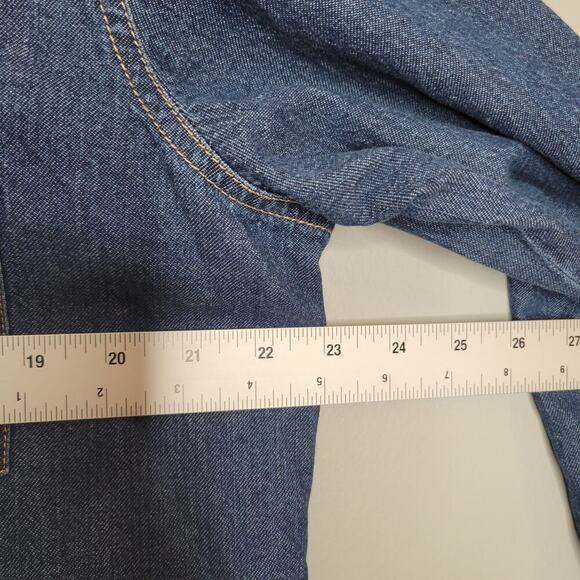 NEW Levi's Red Tab shirt womens size XL 100% cotton denim button up artsy crafty - Picture 7 of 11